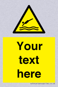 Custom Warning diving area